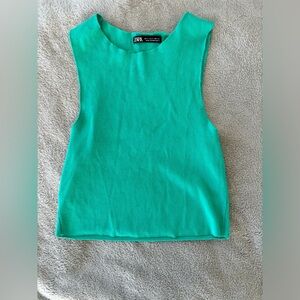 Zara Women's Vibrant Teal Muscle Tee